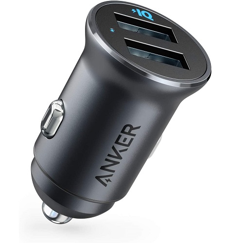 Anker PowerDrive 2 Alloy 24W 2ポートカーチャージャー（ブラック）